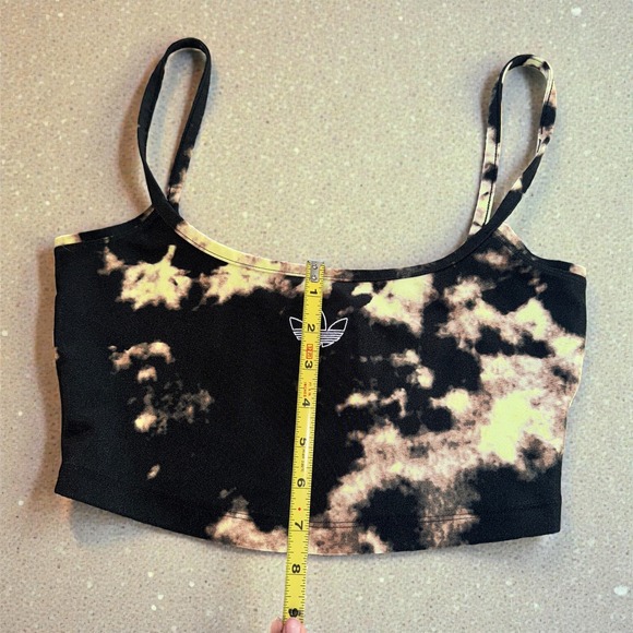 New Small‎ Adidas Tie Dye Cropped Tank Top Spaghetti Straps Grunge Patterned - Picture 2 of 6